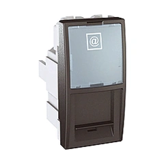 Комп'ютерна розетка RJ-45. UTP кат.5e 1-модуль. Unica графіт MGU3.410.12