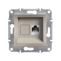 Розетка компьютерная RJ45 кат.5е UTP Asfora, (цвет бронза) EPH4300169