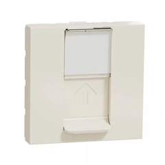 Розетка компьютерная, RJ45, одиночная, кат. 6 UTP, 2-мод., Unica New бежевый