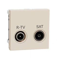 Розетка R-TV/SAT, одиночна, Unica New бежевий