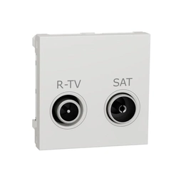 Розетка R-TV/SAT, оконечная, 2-мод., Unica New NU345518 белый