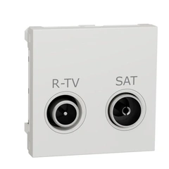 Розетка R-TV/SAT, кінець, 2-мод., Unica New NU345518 білий