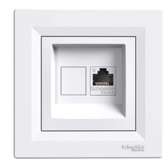 Розетка комп'ютерна 1-а RJ45 кат.6/UTP «Asfora» (колір білий) EPH4700121