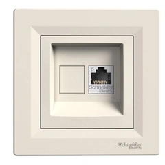 Розетка комп'ютерна 1-а RJ45 кат.6/UTP «Asfora» (колір крем) EPH4700123