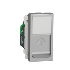 Розетка комп. 1-я., RJ45, кат.5 UTP, 1-мод., Unica New, NU341030, алюминий
