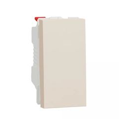 Вимикач 1-кл. кнопки. сх.1, 10А, 1-мод., Unica New, NU310644, бежевий