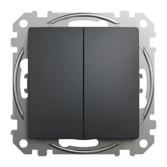 Вимикач 2-кл SE Sedna Design SDD114105 чорний