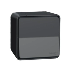 Кнопочный выключатель в сборе IP55, черный, Mureva Styl Schneider Electric MUR35026