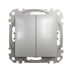 Перемикач 2-кл SE Sedna Design SDD113108 алюміній