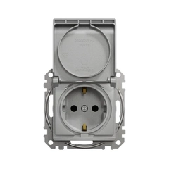 Розетка із з/к зі шторками з кришкою SE Sedna Design SDD113024
