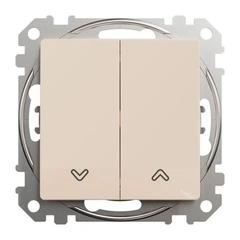 Кнопковий вимикач для жалюзі 2-кл SE Sedna Design SDD112114 бежевий