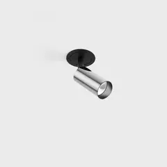 Встраиваемый потолочный поворотный светильник с рамкой NANO TUB S TRIM, D30 мм, H60 мм, CREE LED 4,5 Вт, 491 лм, 3000 К, 50°, CRI > 90, 500 мА, IP20, черный/хром
