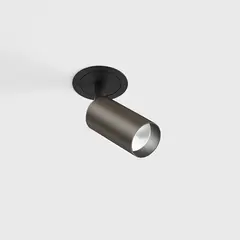 Встраиваемый потолочный поворотный светильник с рамкой NANO TUB S TRIM, D30 мм, H60 мм, CREE LED 4,5 Вт, 491 лм, 3000 К, 50°, CRI > 90, 500 мА, IP20, черный/титановый