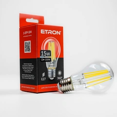 LED лампа ETRON Filament 1-EFP-104 A60 15W 4200K E27