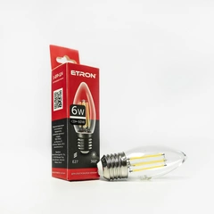 LED лампа ETRON Filament 1-EFP-124 С37 E27 6W 4200K