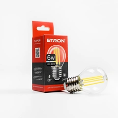 LED лампа ETRON Filament 1-EFP-150 G45 E27 6W 4200K