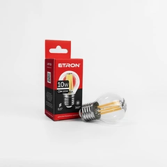 LED лампа ETRON Filament 1-EFP-156 G45 E27 10W 4200K clear glass