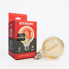Лампа світлодіодна ETRON Filament Power 1-EFP-161 G95 E27 7W золото