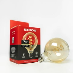 LED лампа ETRON Filament 1-EFP-166 G125 Vintage E27 7W 2700K золото