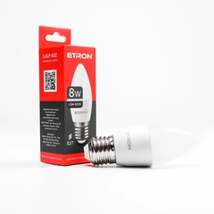LED лампа ETRON Light 1-ELP-022 C37 8W 4200K 220V E27