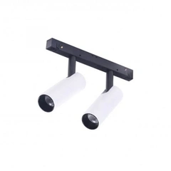 Магнітний трековий світильник AZzardo NIKO 2 TRACK MAGNETIC 2x7W 3000K WH/BK AZ4585