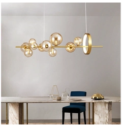 Серия люстр Modo Bubbles Ambre Gold Long