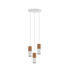 Люстра TK Lighting ELIT WHITE/WOOD 6306