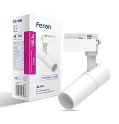 Трековый светодиодный светильник Feron AL140 10W белый | 41609