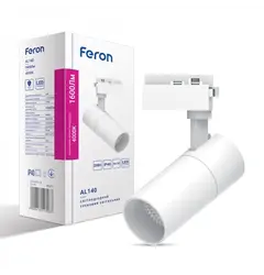 Трековый светодиодный светильник Feron AL140 20W белый | 41611