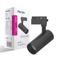 Трековый светодиодный светильник Feron AL140 20W черный | 41612