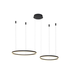 Подвесной светильник AZzardo HALO PENDANT 80+60 CCT BLUETOOTH BK + REMOTE CONTROL AZ4978