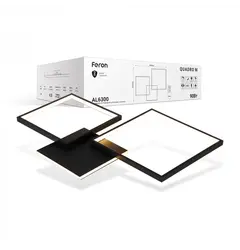 Світлодіодний світильник Feron AL6300 QUADRO M 90W чорний