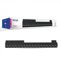 Магнитный трековый светильник Feron MGN300 18W черный | 41931