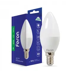 Светодиодная лампа Feron LB-737 6Вт E14 4000K | 25678