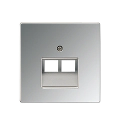 Панель розетки TF/PC 2-я JUNG GCR2969-2UA Блестящий хром