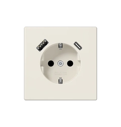 Розетка ж/у USB тип A + USB тип C, JUNG LS1520-15CA сл. кость