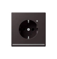Розетка с ж/к, защитные шторки JUNG AL1520-ODLNW Dark