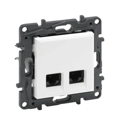 Розетка компьютерная 2XRJ45 CAT6 FTP Legrand NILOE STEP 863162 цвет белый