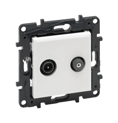 Розетка TV-SAT "звезда" Legrand NILOE STEP 863183 цвет белый