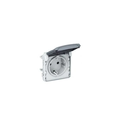 Механизм розетки с заземлением 16А IP55 Legrand Plexo - 69571, цвет серый