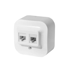 Розетка компьютерная + телефонная TF+PC Forix™ 782421, цвет белый
