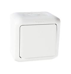 Выключатель накладной 1-клавишный IP44, Forix™ 782360, цвет белый