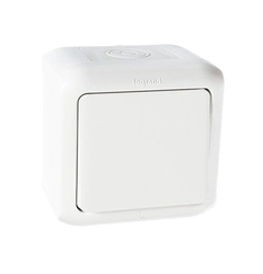 Переключатель накладной 1-клавишный IP44, Forix™ 782363, цвет белый