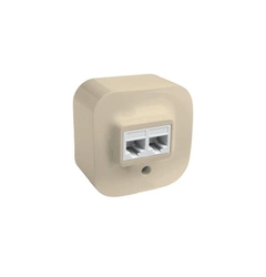 Розетка компьютерная + телефонная TF+PC Forix™ 782451, цвет слоновая кость