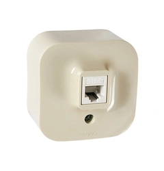 Компьютерная розетка PC-1 Forix™ 782454, цвет слоновая кость