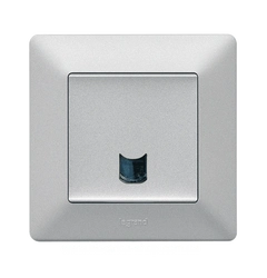 Компьютерная розетка PC-1 RJ45 UTP 5cat., Valena Life, цвет алюминий