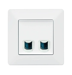 Розетка компьютерная двойная RJ45 UTP 5cat., Valena Life, цвет белый