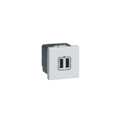 Розетка USBx2 Type-A 2,4A 5B= 12Вт 2 модуля MOSAIC NEW 278594L цвет белый