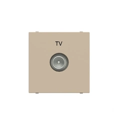 Розетка TV индивидуальная, 2 мод. N2250.7 CV, Zenit цвет шампань