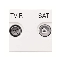 Розетка TV/R+SAT индивидуальная, 2 мод. N2251.3 BL , Zenit цвет белый